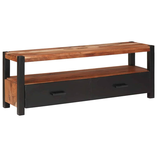 Medienschrank mit Schubladen mit Regal Braun Akazie Massivholz