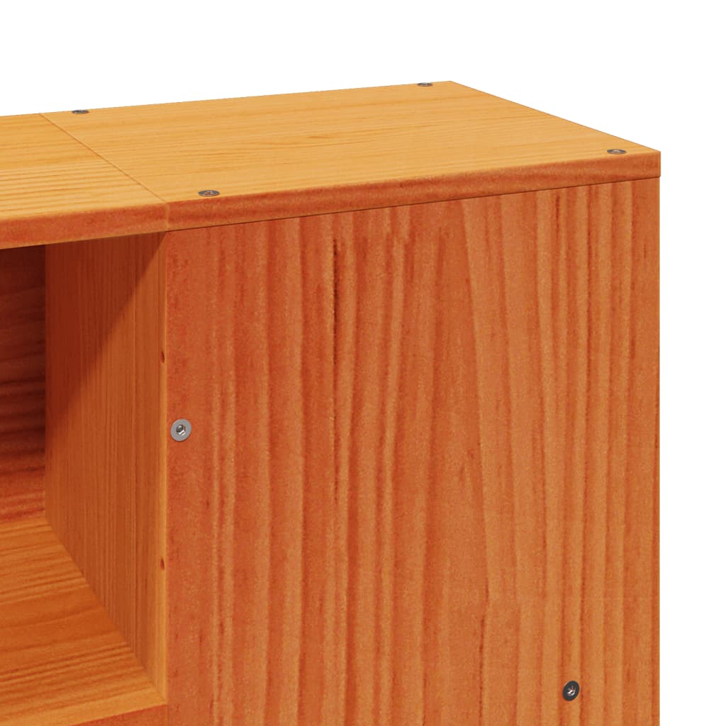 Massivholzbett ohne Matratze Wachsbraun 135x190 cm Massivholz