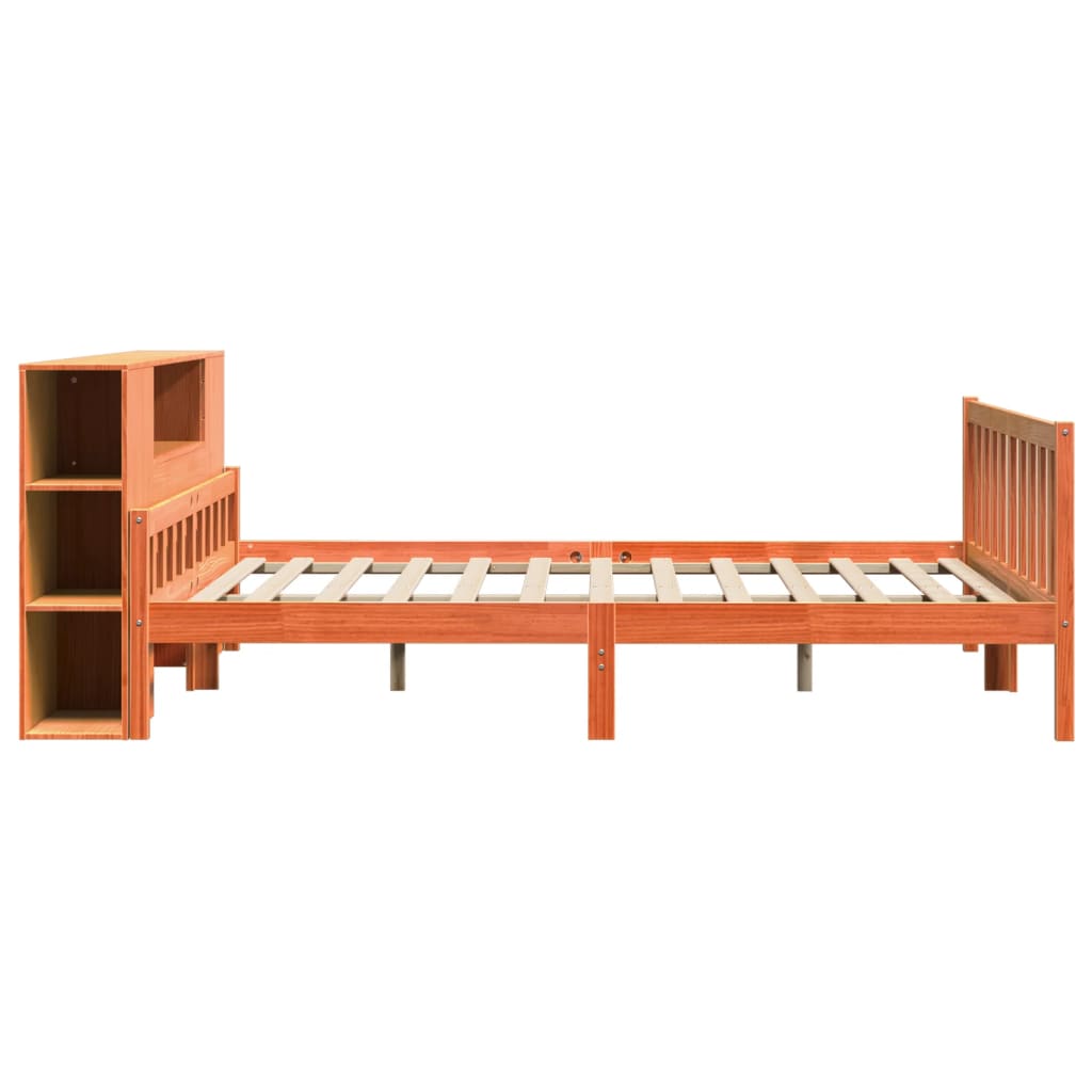 Massivholzbett ohne Matratze Wachsbraun 180x200 cm Massivholz