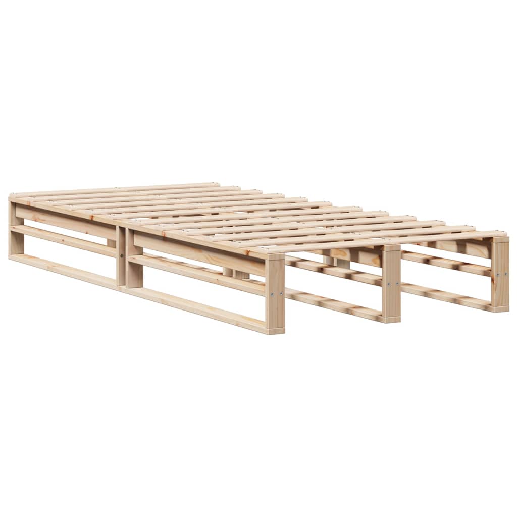 Massivholzbett mit Regal ohne Matratze 100x200 cm