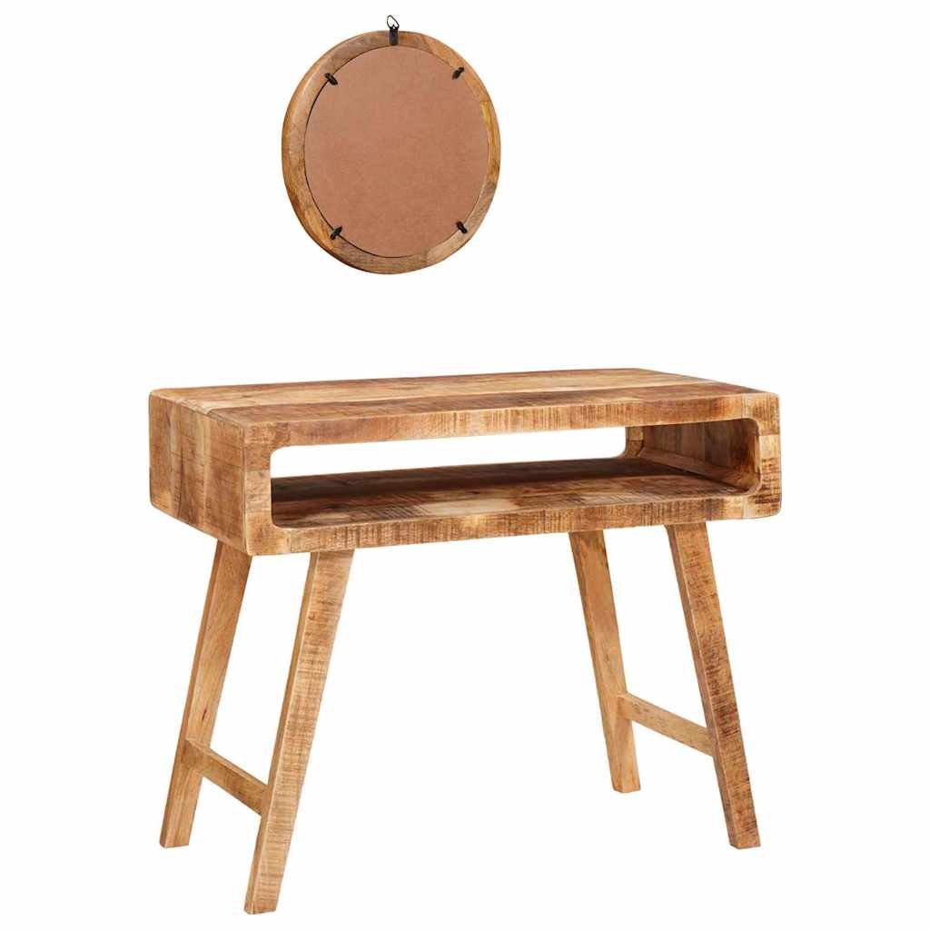 Schminktisch mit Regal Braun 90 x 76 x 45 cm Massivholz Mango