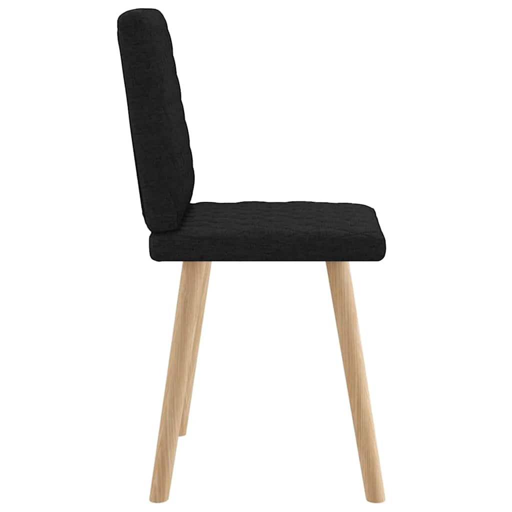 Esszimmerstühle 2 Stk. Schwarz Stoff