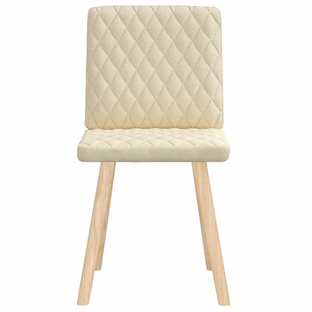 Esszimmerstühle 2 Stk. Creme Stoff