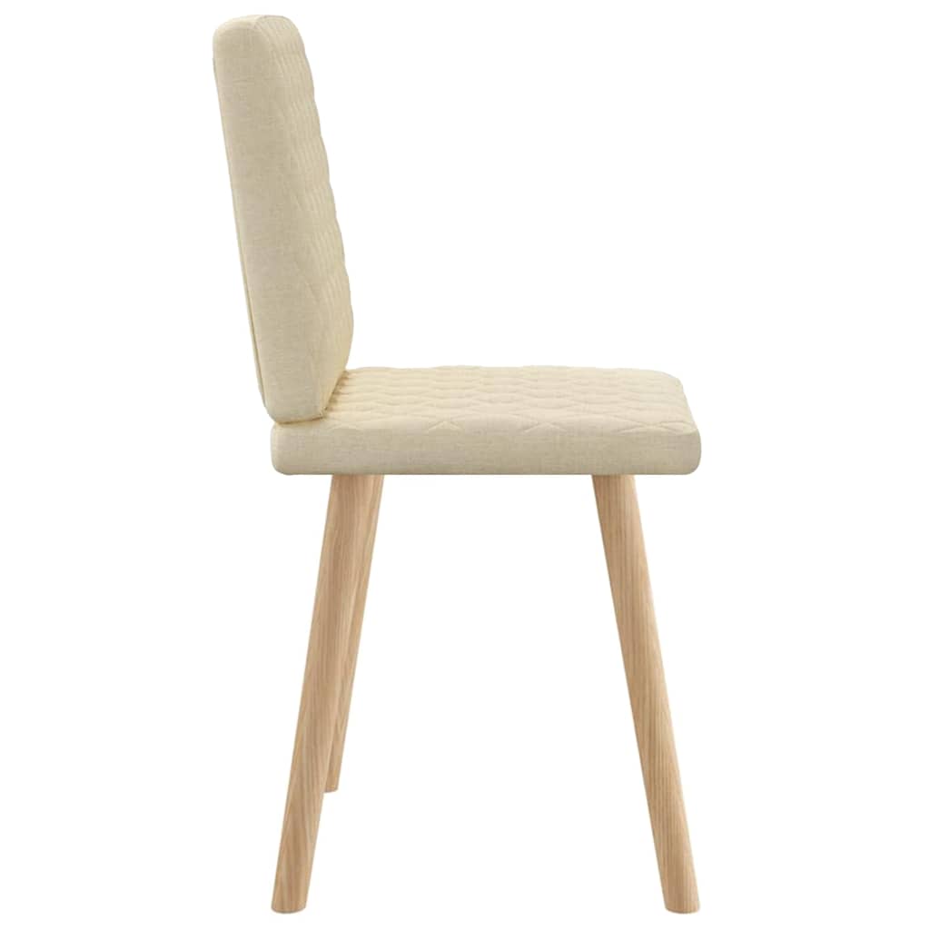 Esszimmerstühle 2 Stk. Creme Stoff