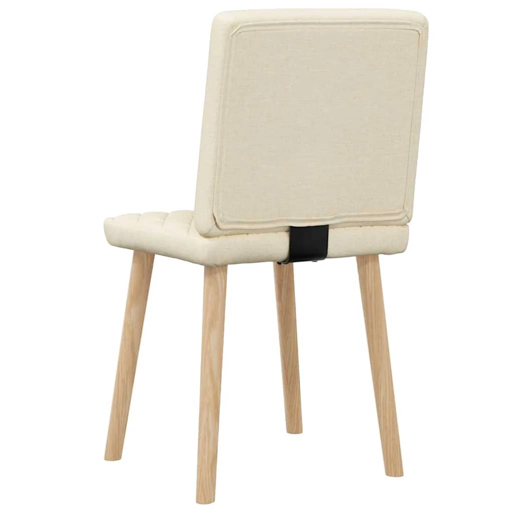 Esszimmerstühle 2 Stk. Creme Stoff