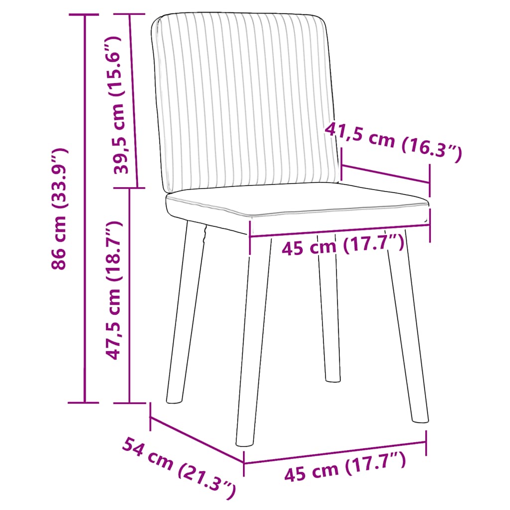 Esszimmerstühle 2 Stk. Schwarz Stoff