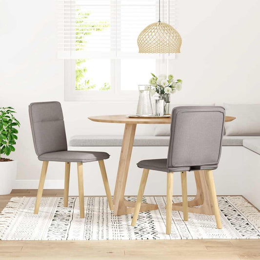 Esszimmerstühle 2 Stk. Taupe Stoff