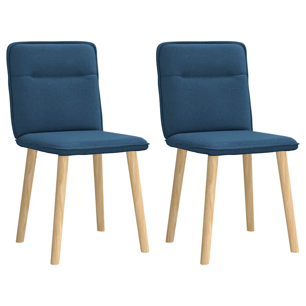 Esszimmerstühle 2 Stk. Blau Stoff