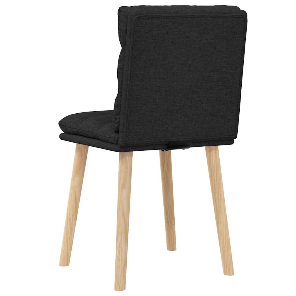 Esszimmerstühle 2 Stk. Schwarz Stoff
