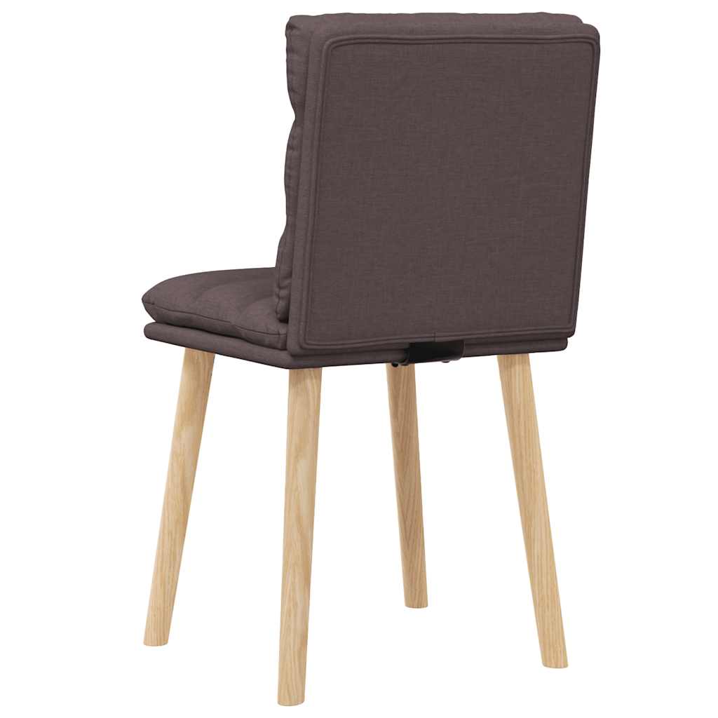 Esszimmerstühle 2 Stk. Dunkelbraun Stoff