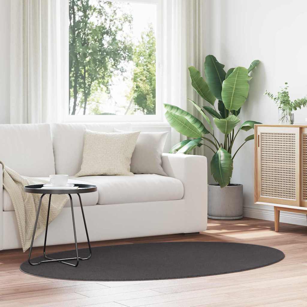 Teppich HUARTE Anthrazit 100 x 200 cm Polyester