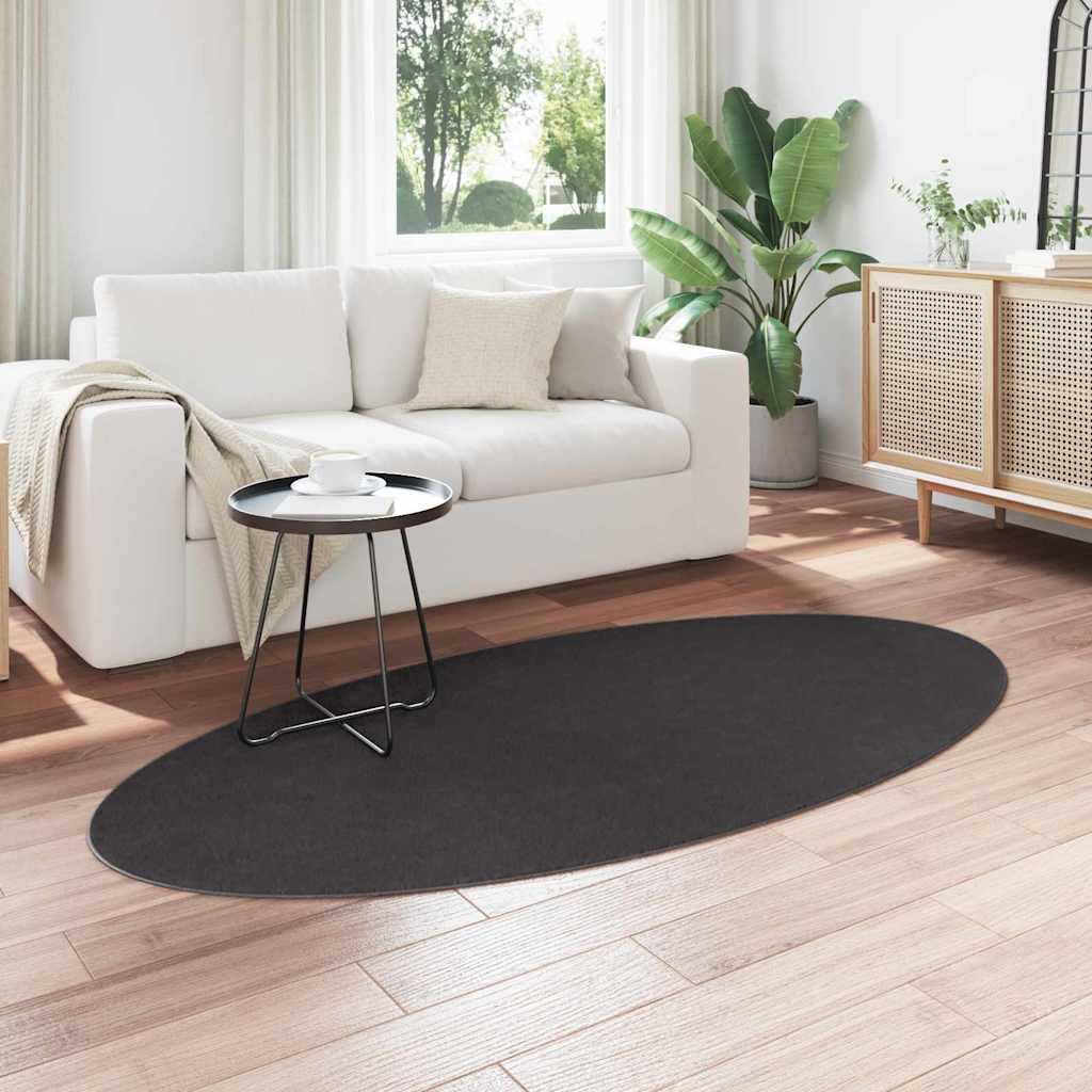 Teppich HUARTE Anthrazit 100 x 200 cm Polyester