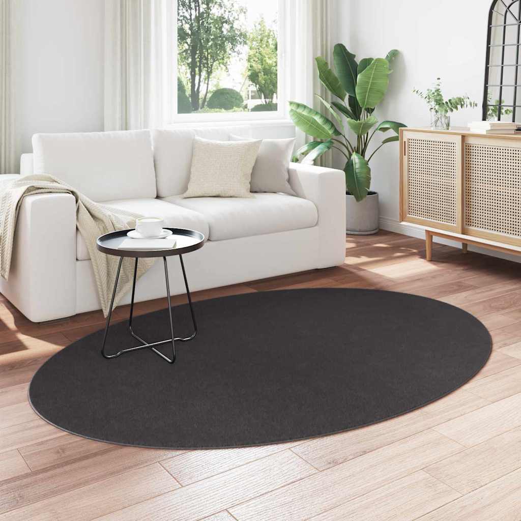 Teppich HUARTE Anthrazit 140 x 200 cm Polyester