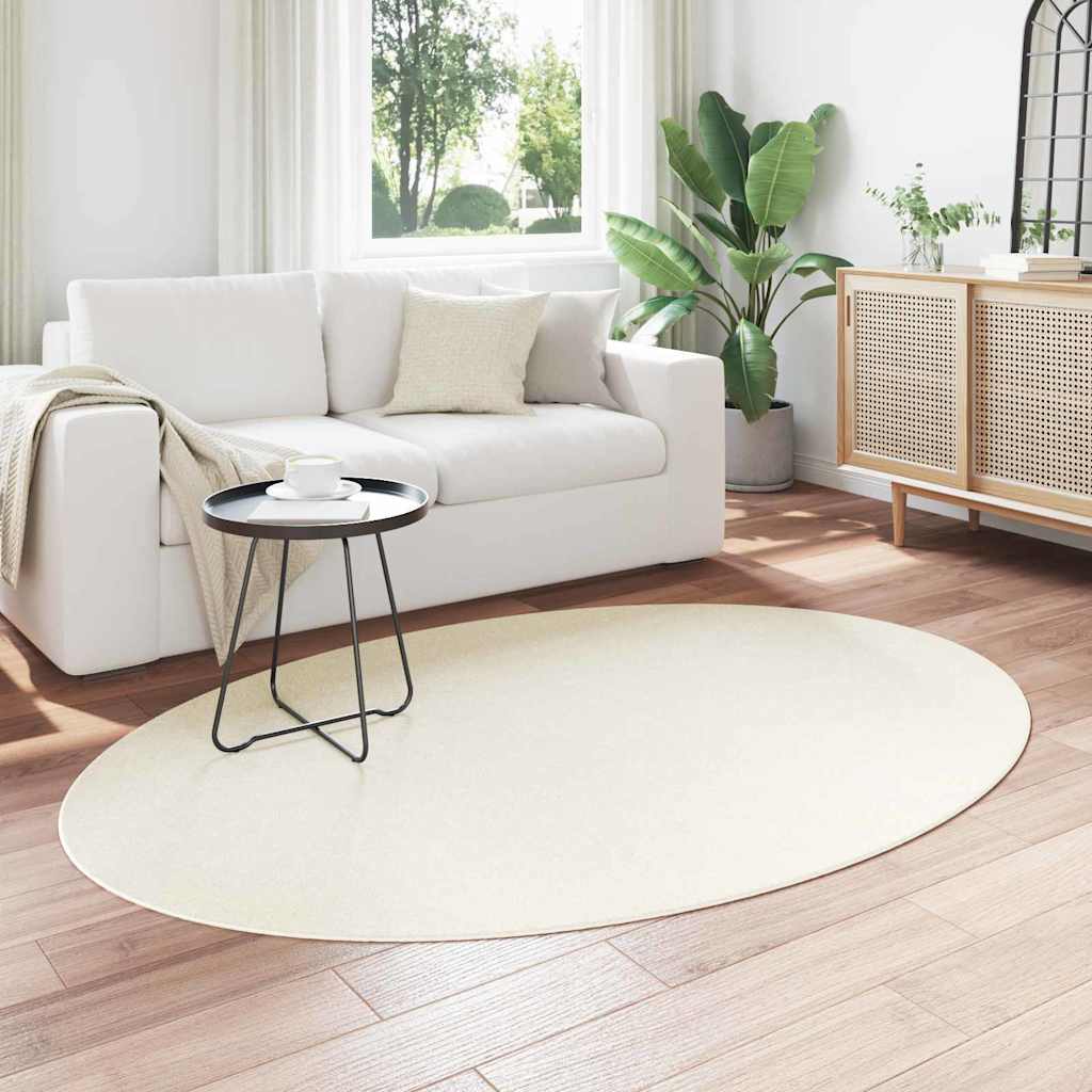 Teppich HUARTE Creme 140 x 200 cm Polyester