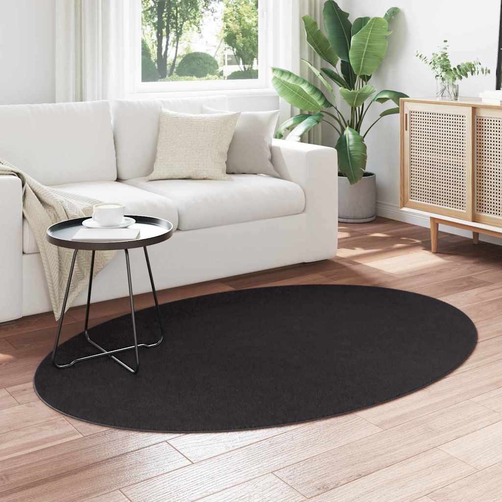 Teppich HUARTE Schwarz 120 x 170 cm Polyester