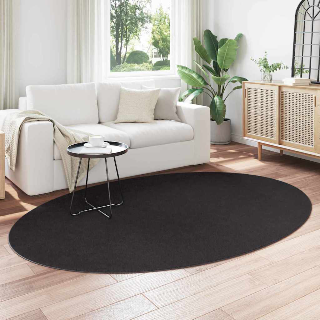 Teppich HUARTE Schwarz 160 x 230 cm Polyester