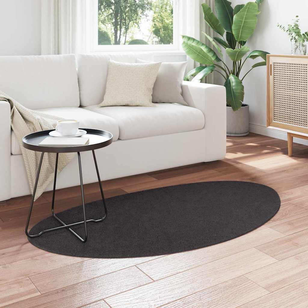 Teppich HUARTE Anthrazit 80 x 150 cm Polyester