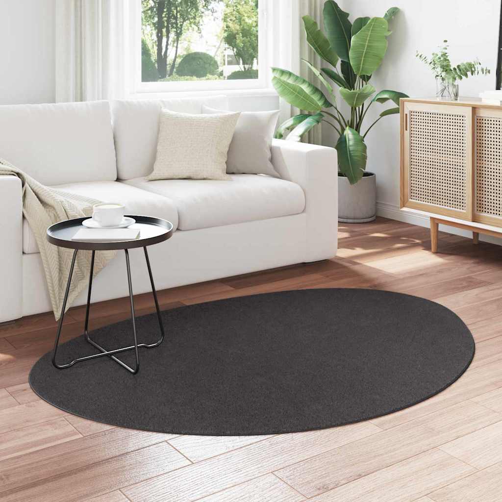 Teppich HUARTE Anthrazit 120 x 170 cm Polyester