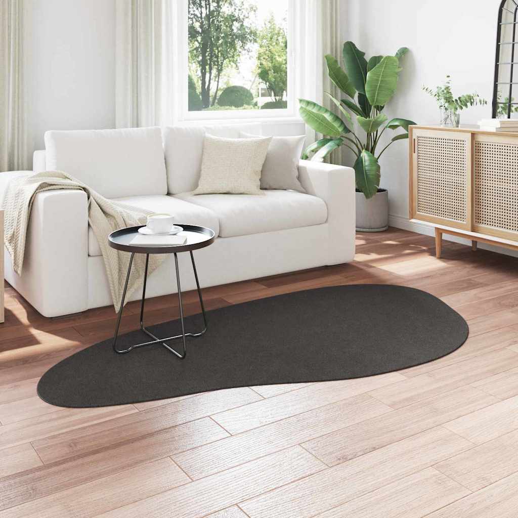 Teppich HUARTE Anthrazit 100 x 200 cm Polyester