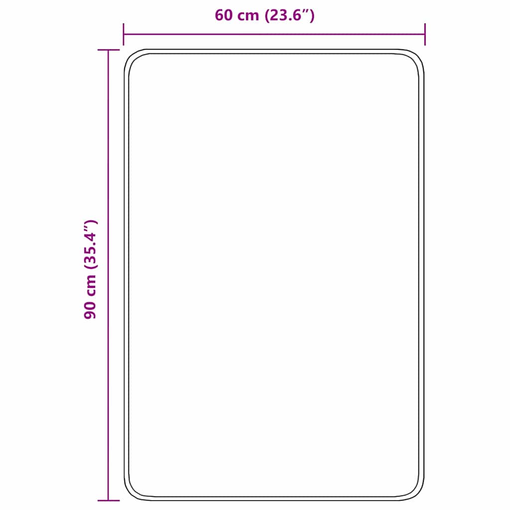 Rutschfeste Badmatte Grau 60 x 90 cm PP