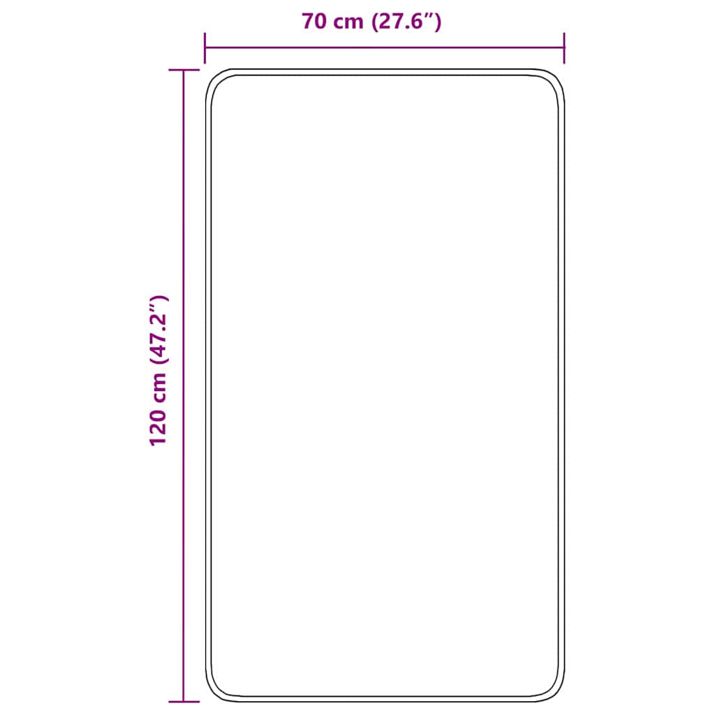 Rutschfeste Badmatte Lila 70 x 120 cm PP