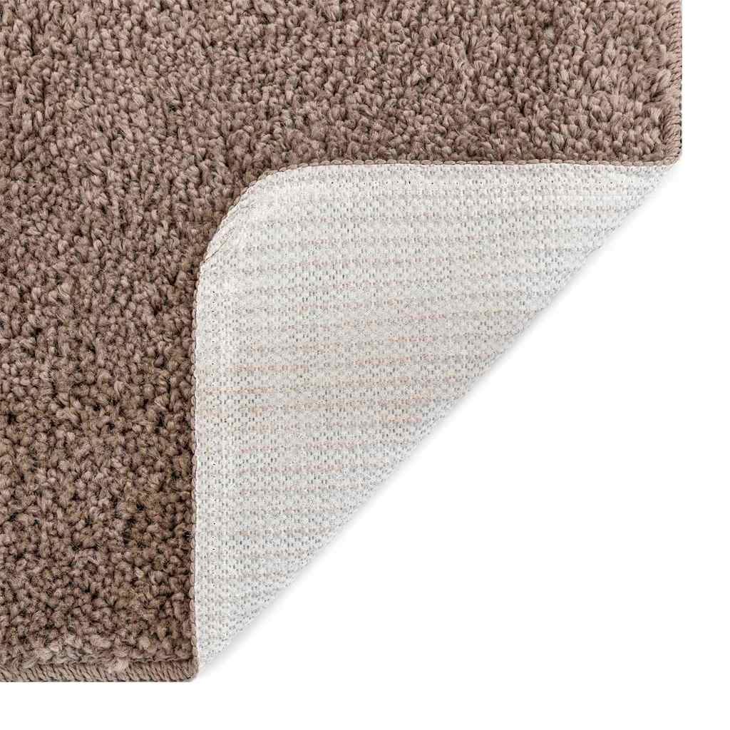 Anti-Rutsch Badematten-Set 3 pcs Braun 50 x 50 cm PP