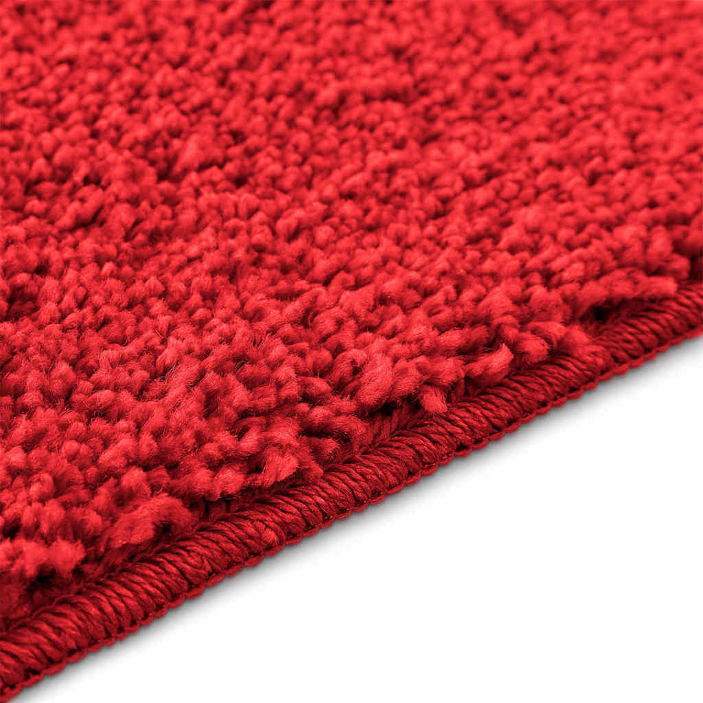 Anti-Rutsch Badematten-Set 3 pcs Rot 50 x 50 cm PP