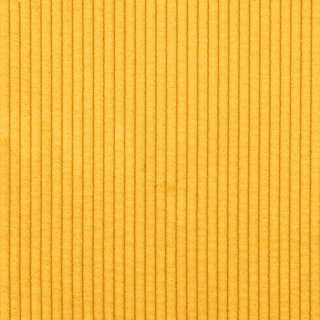 Modulares Sofa mit Fußhocker Kissen Cordstoff Hellgelb
