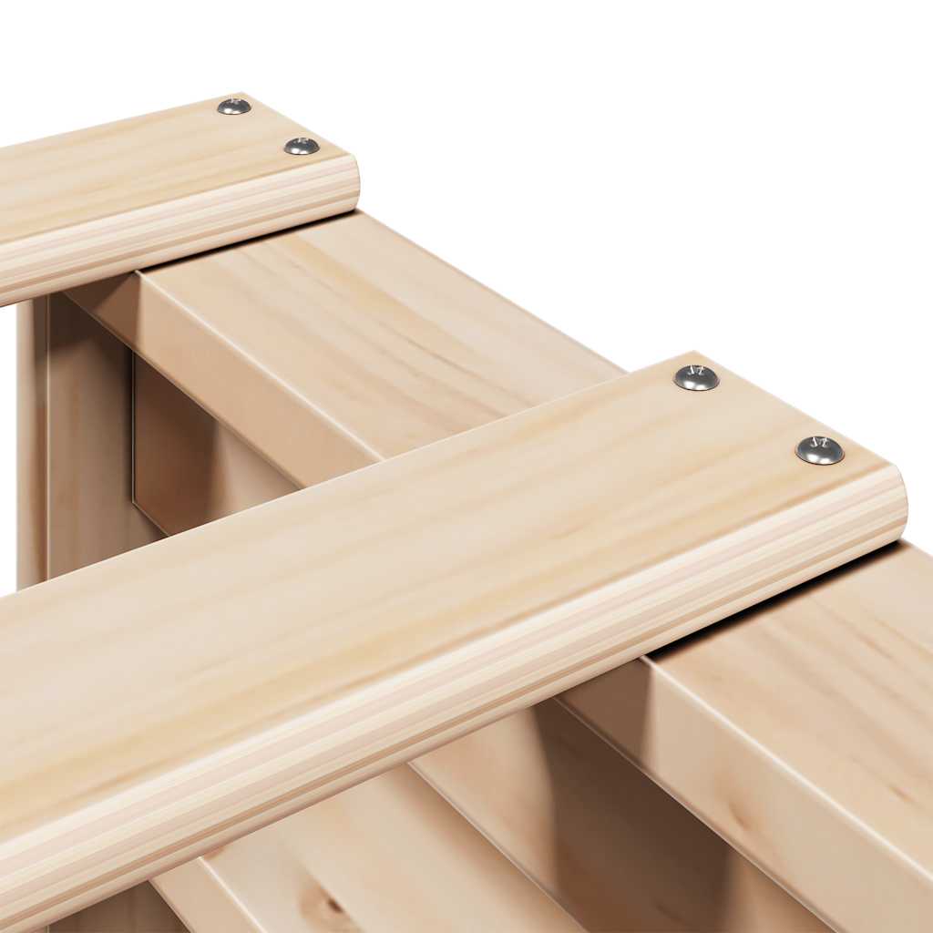 Bücherregalbett ohne Matratze 120x200 cm Massivholz Kiefer