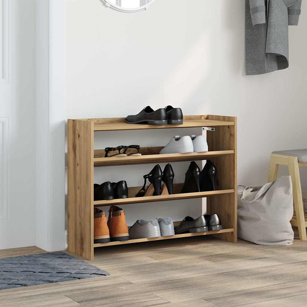 Schuhregal Artisan-Eiche 80x25x62 cm Holzwerkstoff