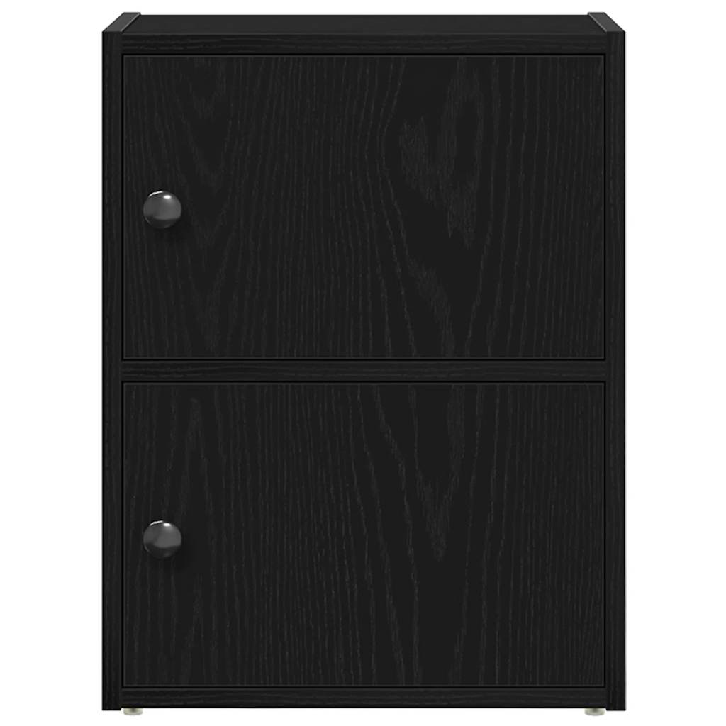 Bücherregal Schwarz Eichen-Optik 40x24x52 cm Holzwerkstoff