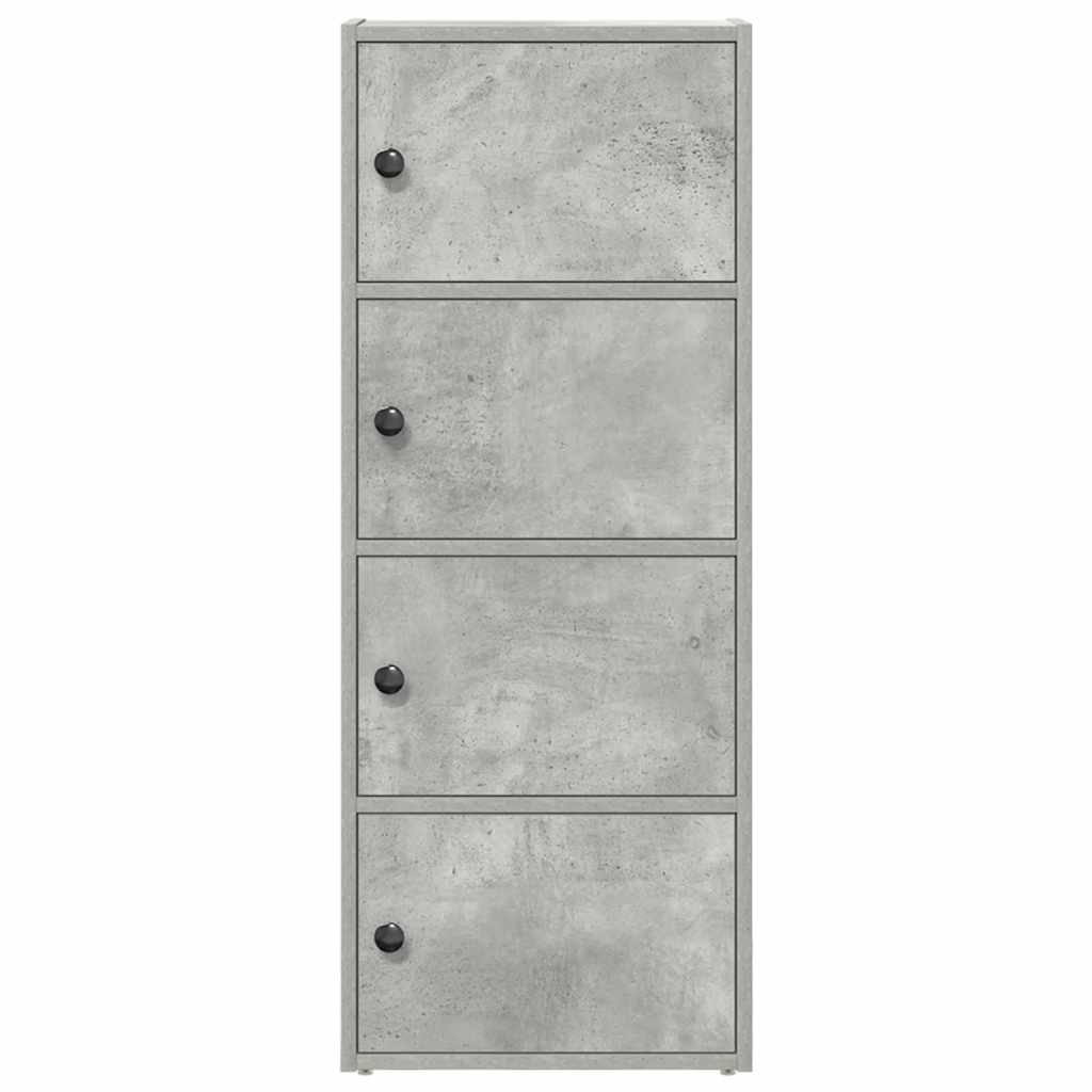 Bücherregal Betongrau 40x24x102 cm Holzwerkstoff