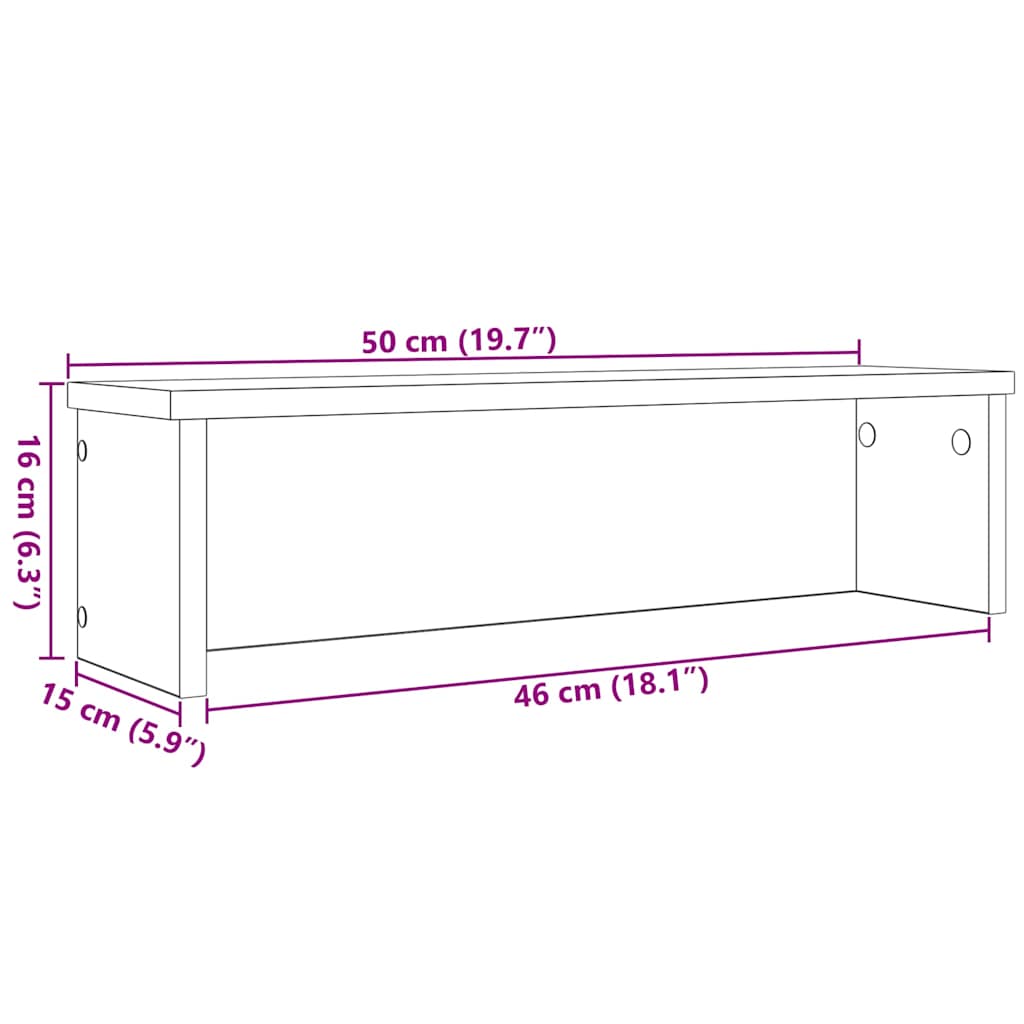 Küchenregale Stapelbar 2 Stk. Betongrau 50x15x16 cm