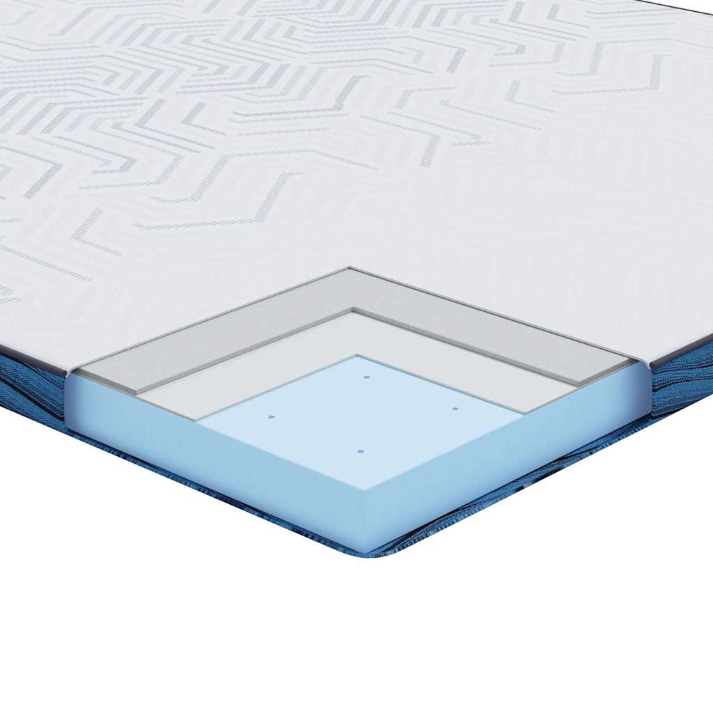 Matratzenpads Weiß und blau 100 x 200 cm Gel-Speicherschaum
