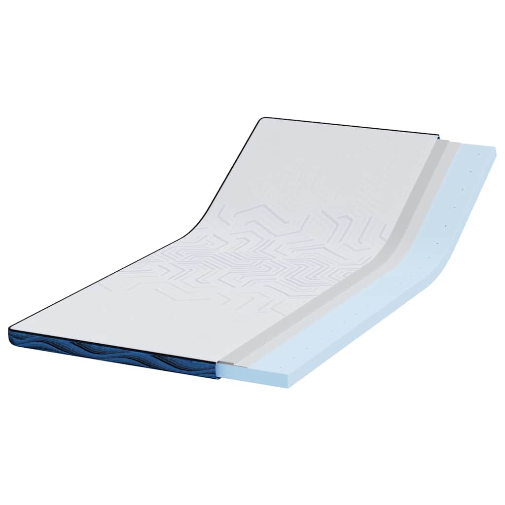 Matratzenpads Weiß und blau 100 x 200 cm Gel-Speicherschaum