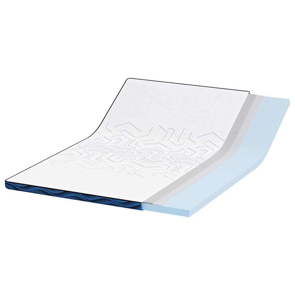 Matratzenpads Weiß und blau 140 x 190 cm Gel-Speicherschaum