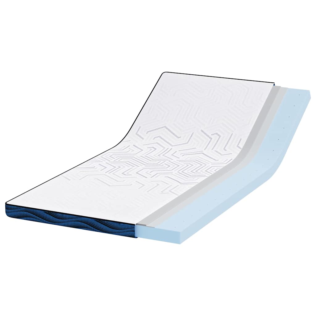 Matratzenpads Weiß und blau 100 x 200 cm Gel-Speicherschaum