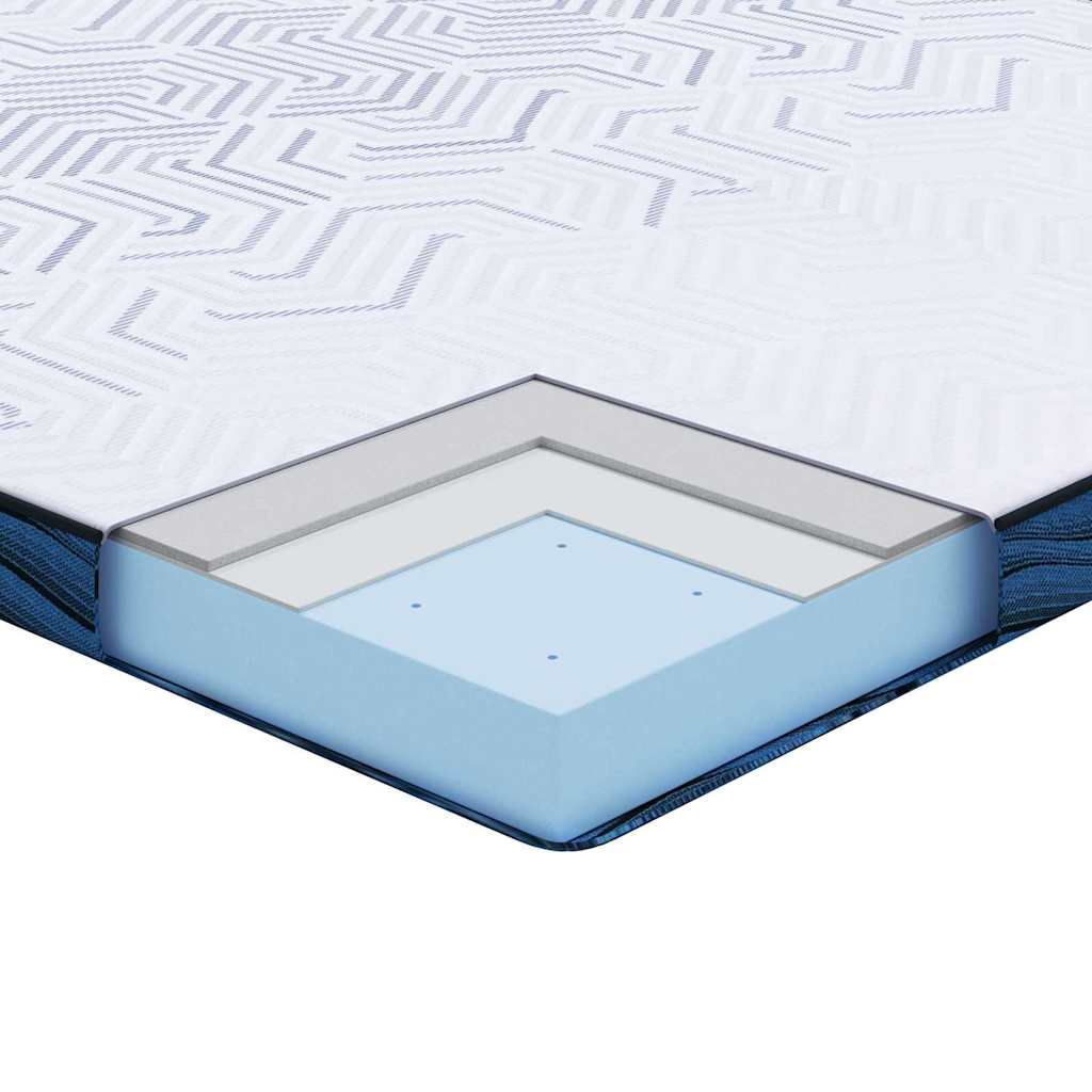Matratzenpads Weiß und blau 160 x 200 cm Gel-Speicherschaum