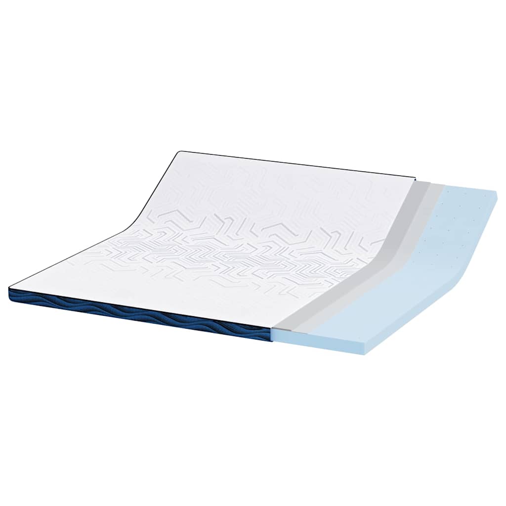 Matratzenpads Weiß und blau 200 x 200 cm Gel-Speicherschaum