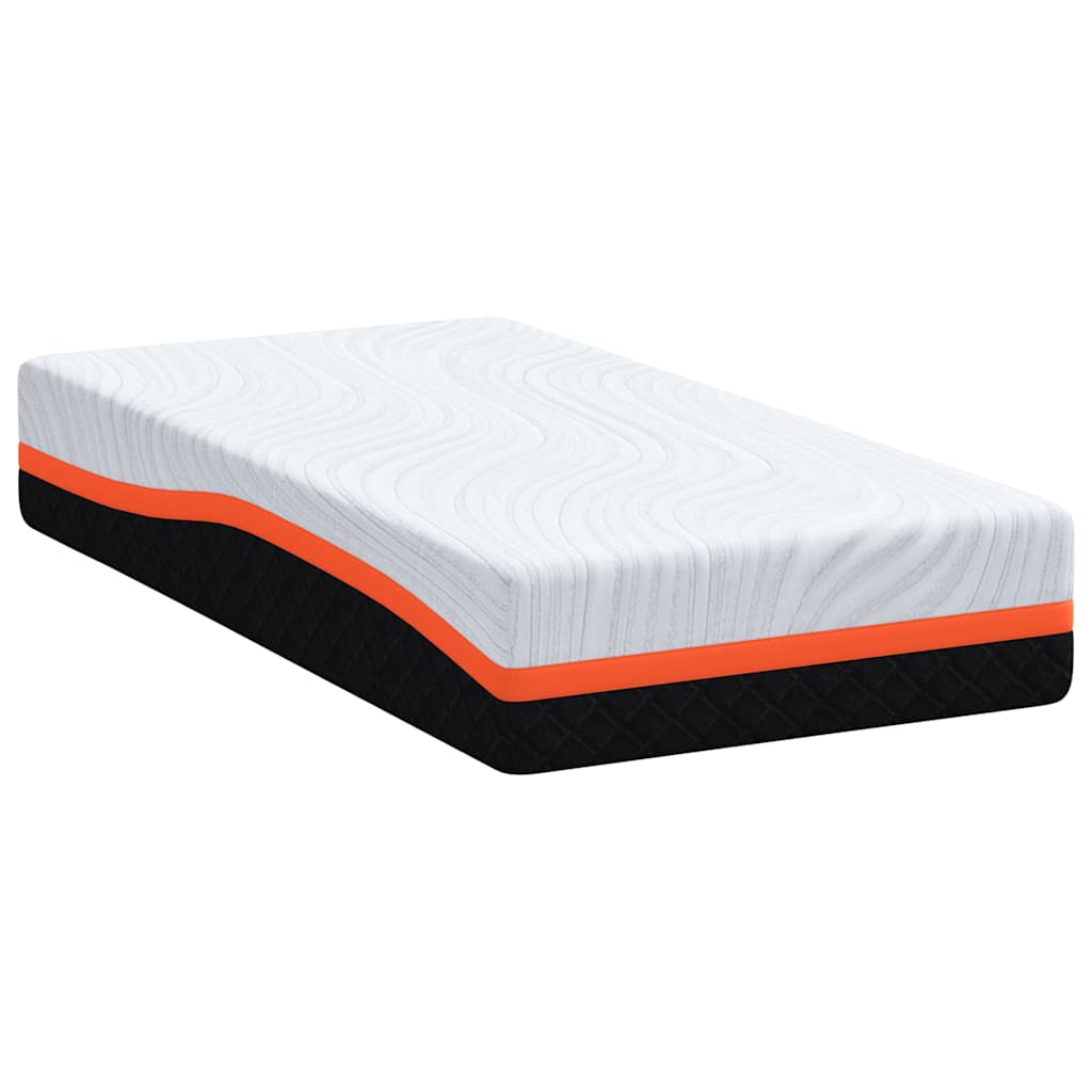 Matratze Weiß und Grau 80 x 160 cm Memory Foam