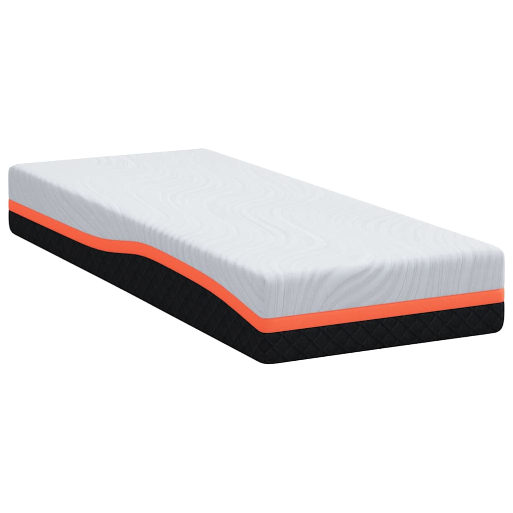 Matratze Weiß und Grau 80 x 200 cm Memory Foam