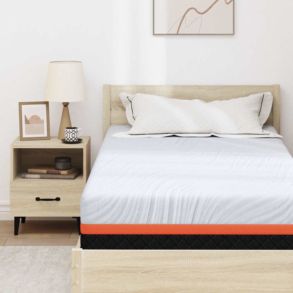 Matratze Weiß und Grau 100 x 200 cm Memory Foam