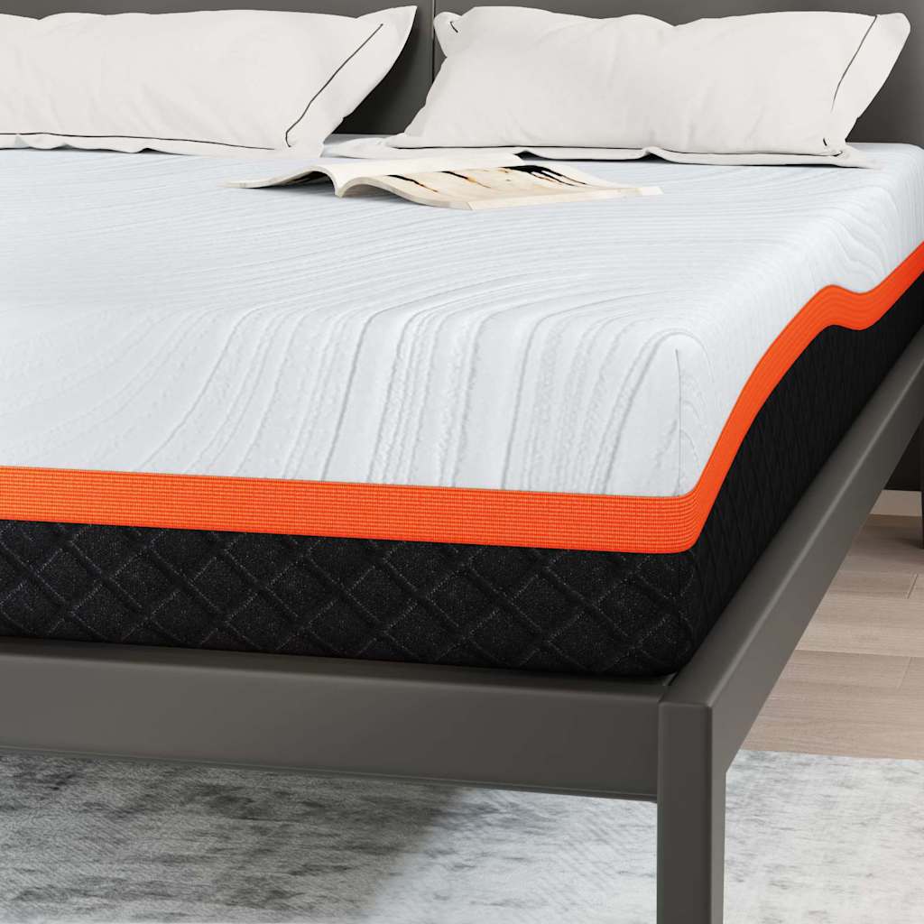 Matratze Weiß und Grau 140 x 200 cm Memory Foam