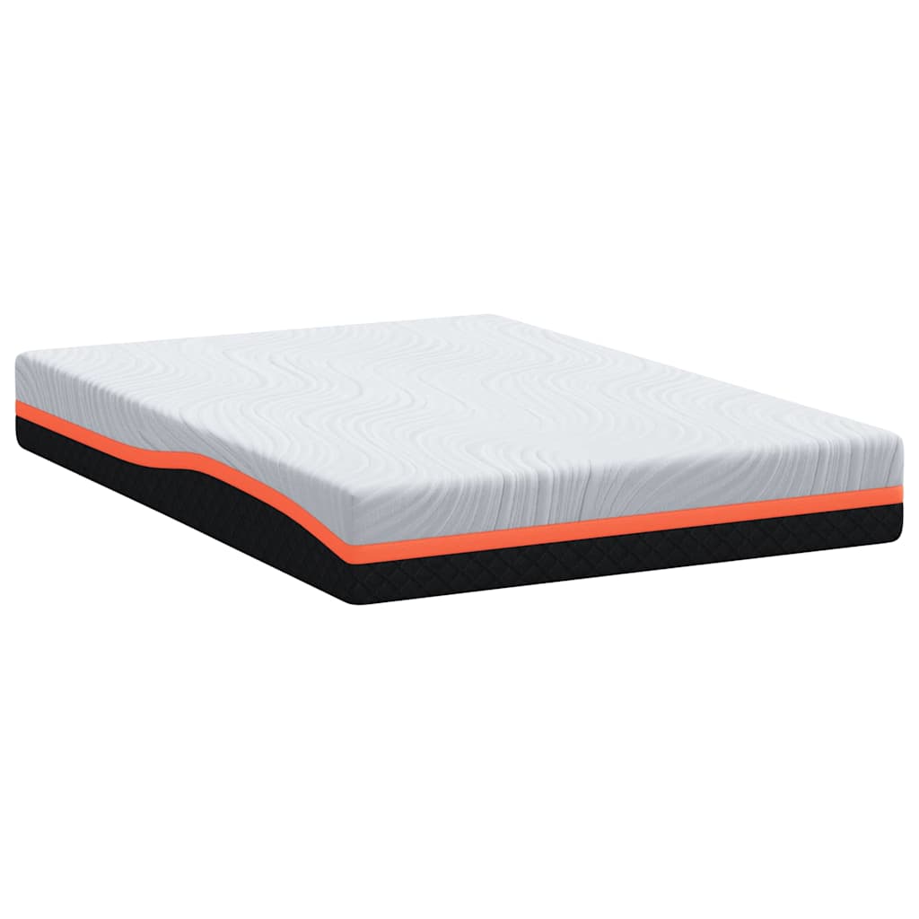 Matratze Weiß und Grau 160 x 200 cm Memory Foam