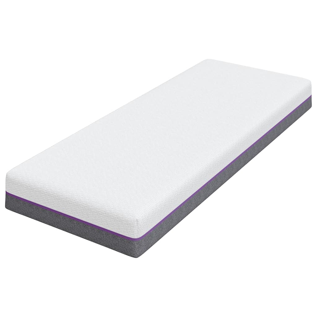 Matratze Weiß und Grau 80 x 200 cm Memory Foam