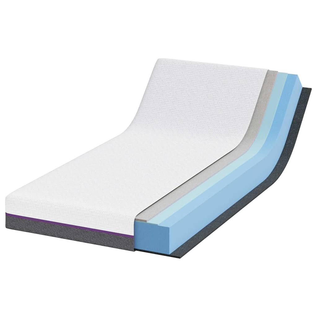 Matratze Weiß und Grau 90 x 190 cm Memory Foam