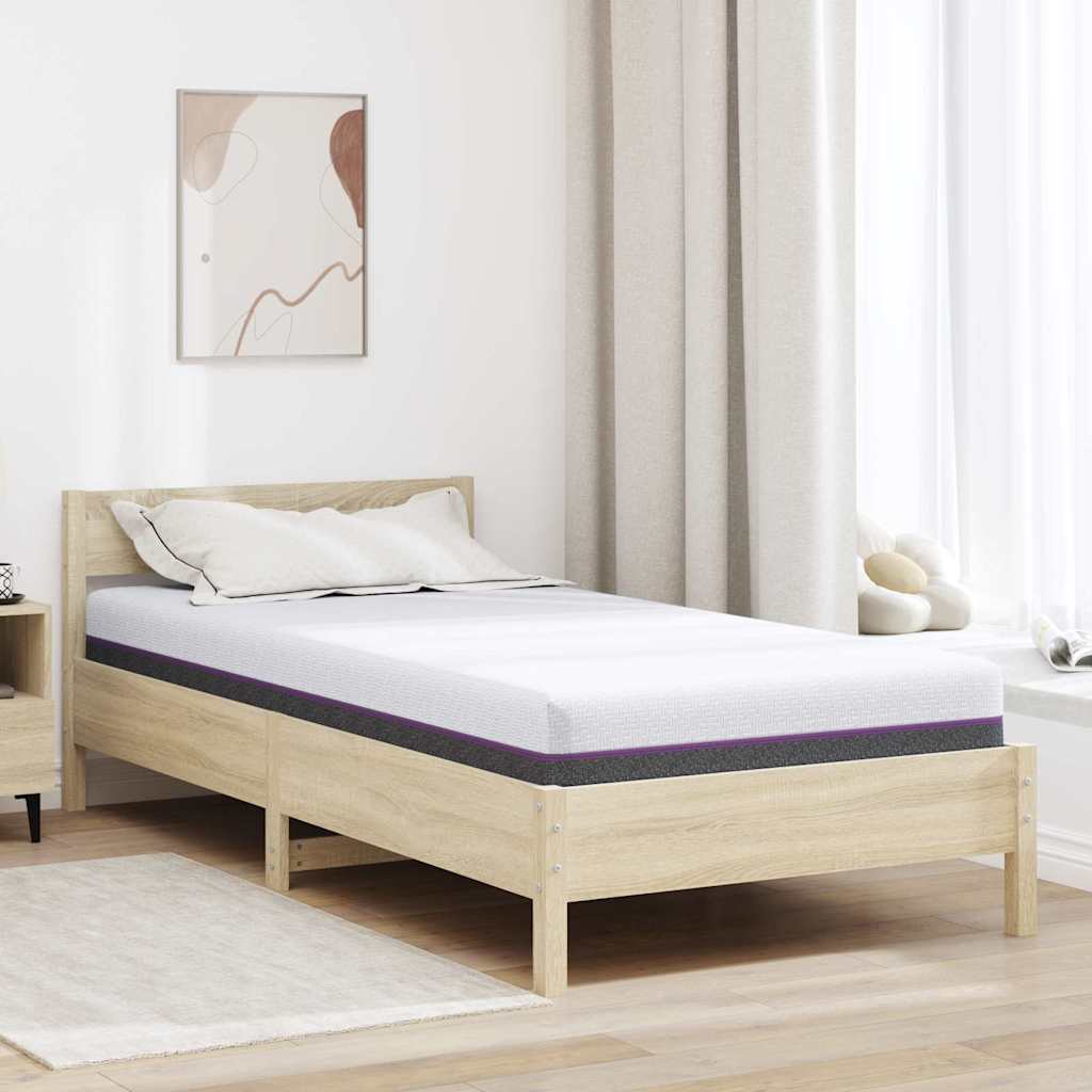 Matratze Weiß und Grau 100 x 200 cm Memory Foam