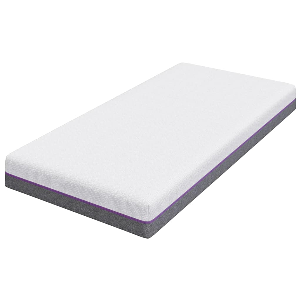 Matratze Weiß und Grau 120 x 200 cm Memory Foam