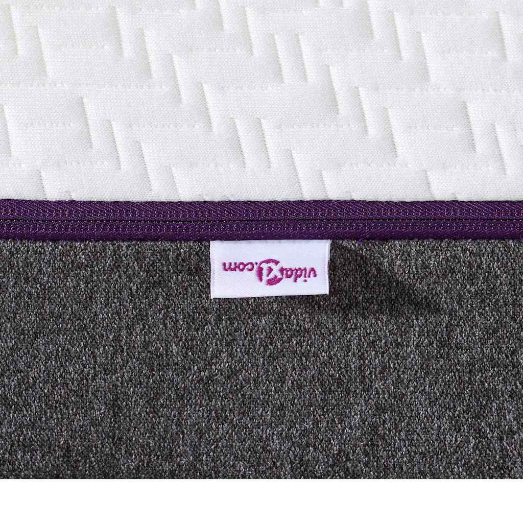Matratze Weiß und Grau 140 x 190 cm Memory Foam
