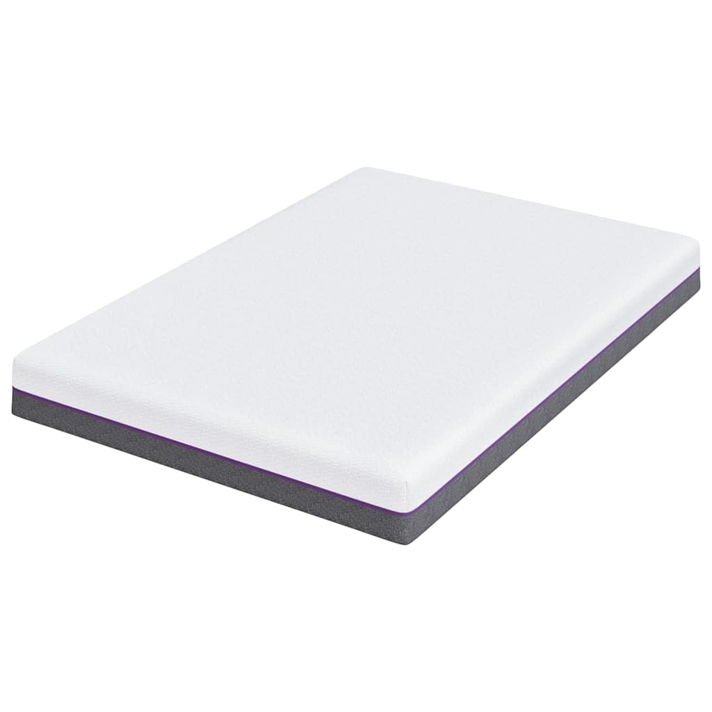 Matratze Weiß und Grau 140 x 190 cm Memory Foam